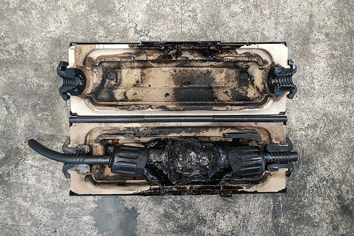 Damaged solar panel connector showing signs of fire risk and safety concerns for UK homeowners.