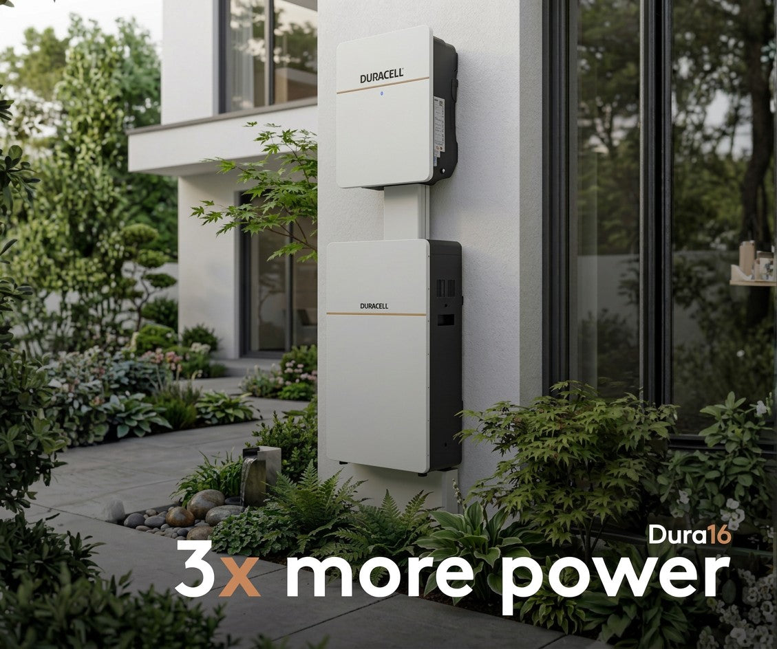 Duracell Energy Dura16 LV 16 kWh Home Battery — The UK's Highest-Capacity LiFePO4 Solar Battery
