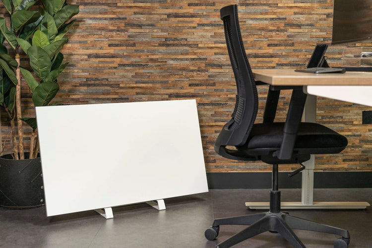 free standing infrared heating on office floor