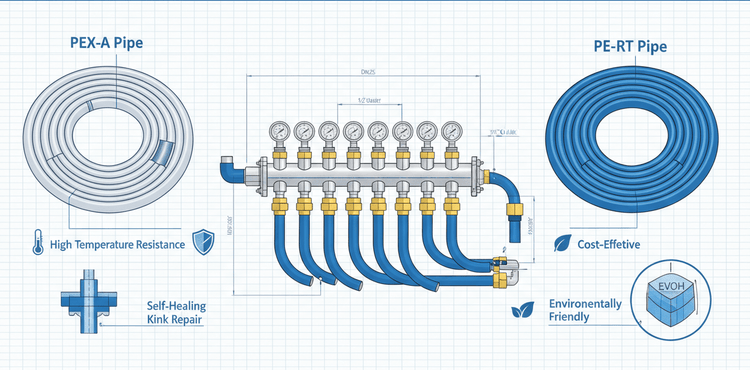 PEX-A vs PE-RT Underfloor Heating Pipes: Key Differences