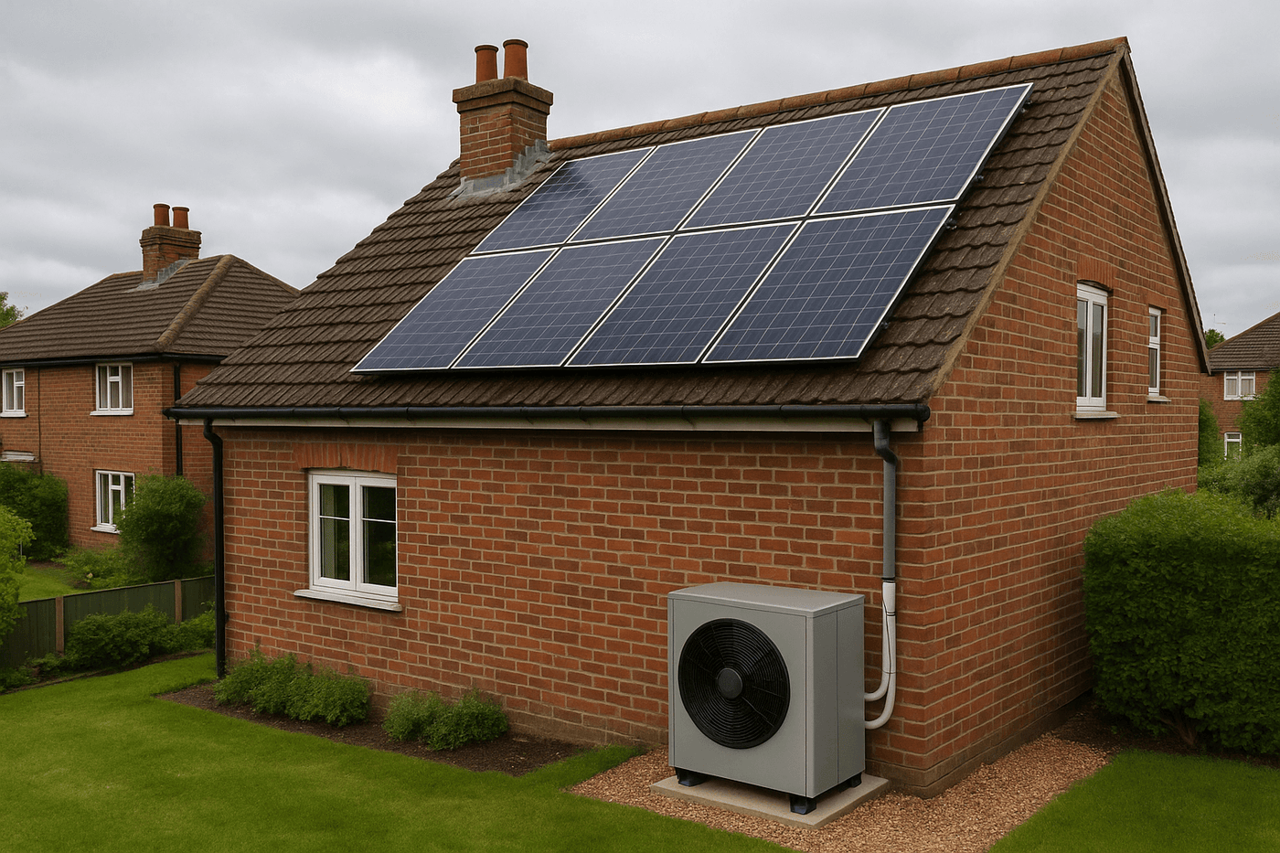 Solar panels installed on a home showcasing a solar solution for UK housing professionals.