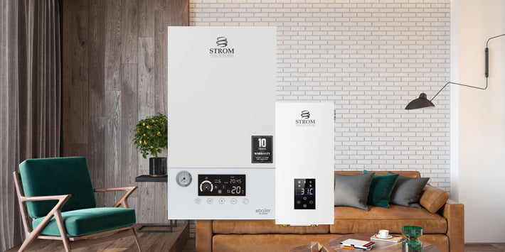 strom electric boilers in modern home in background