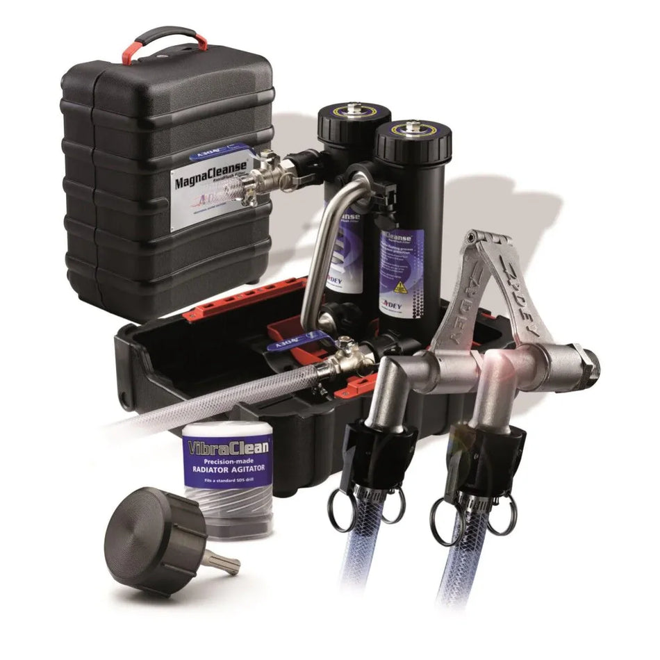 Boiler Filters cleaning equipment with MagnaClean and FibraClean tools for efficient heating system maintenance.
