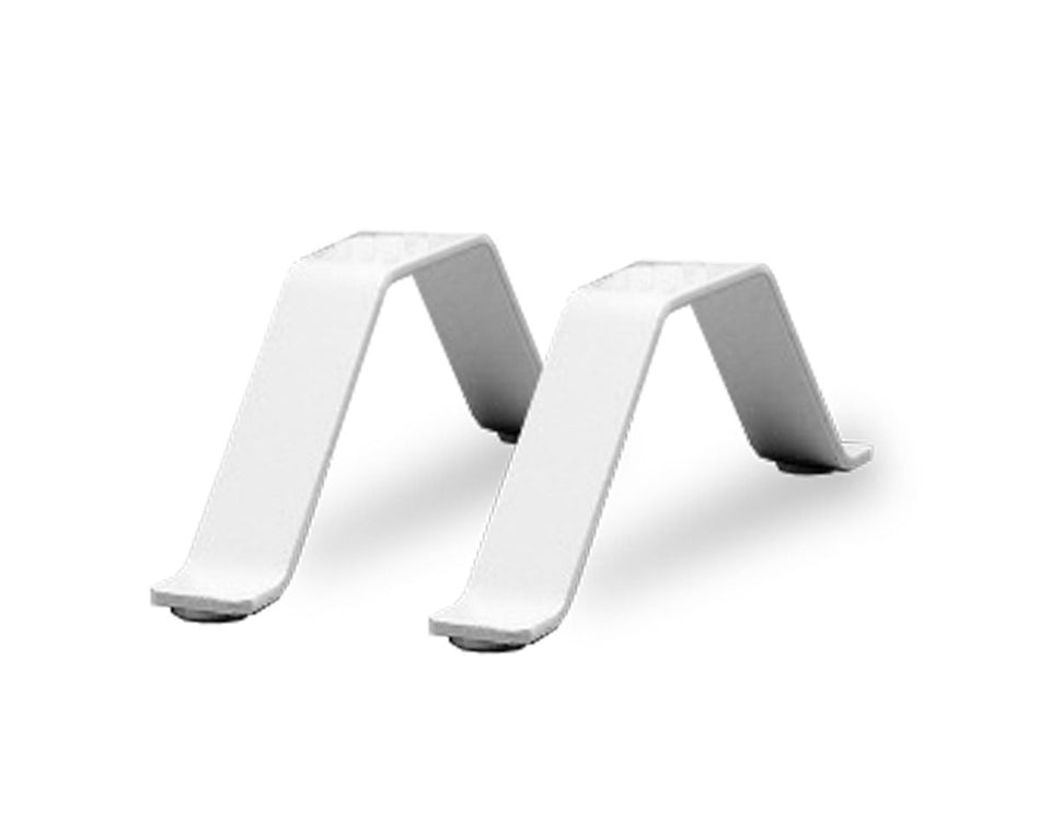 Heater Accessories white brackets for mounting electric heaters securely in place.