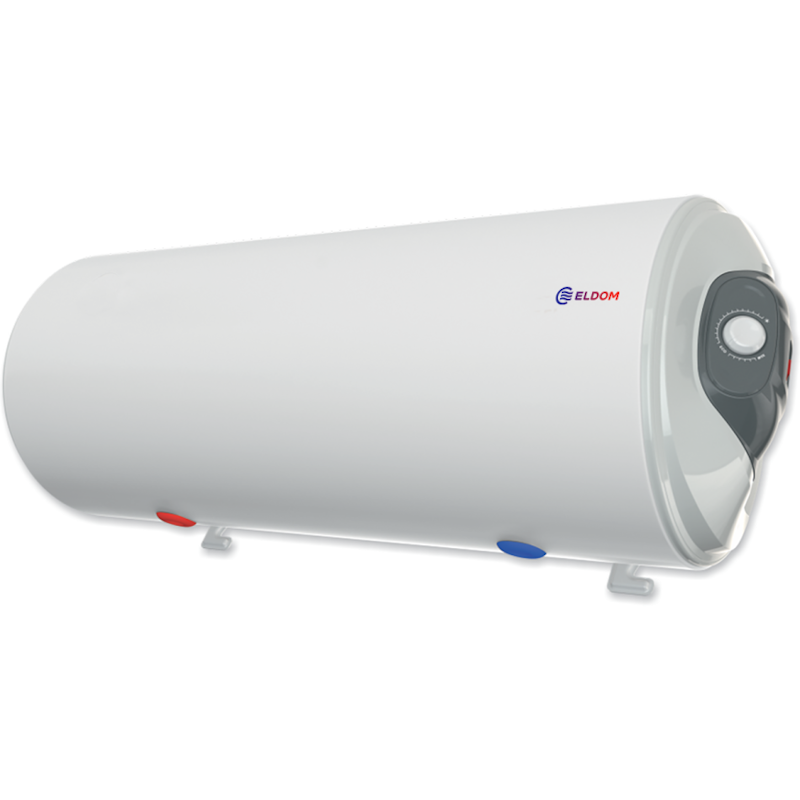Water Heater Cylinders - white cylindrical water heater with control dial and blue and red indicators.