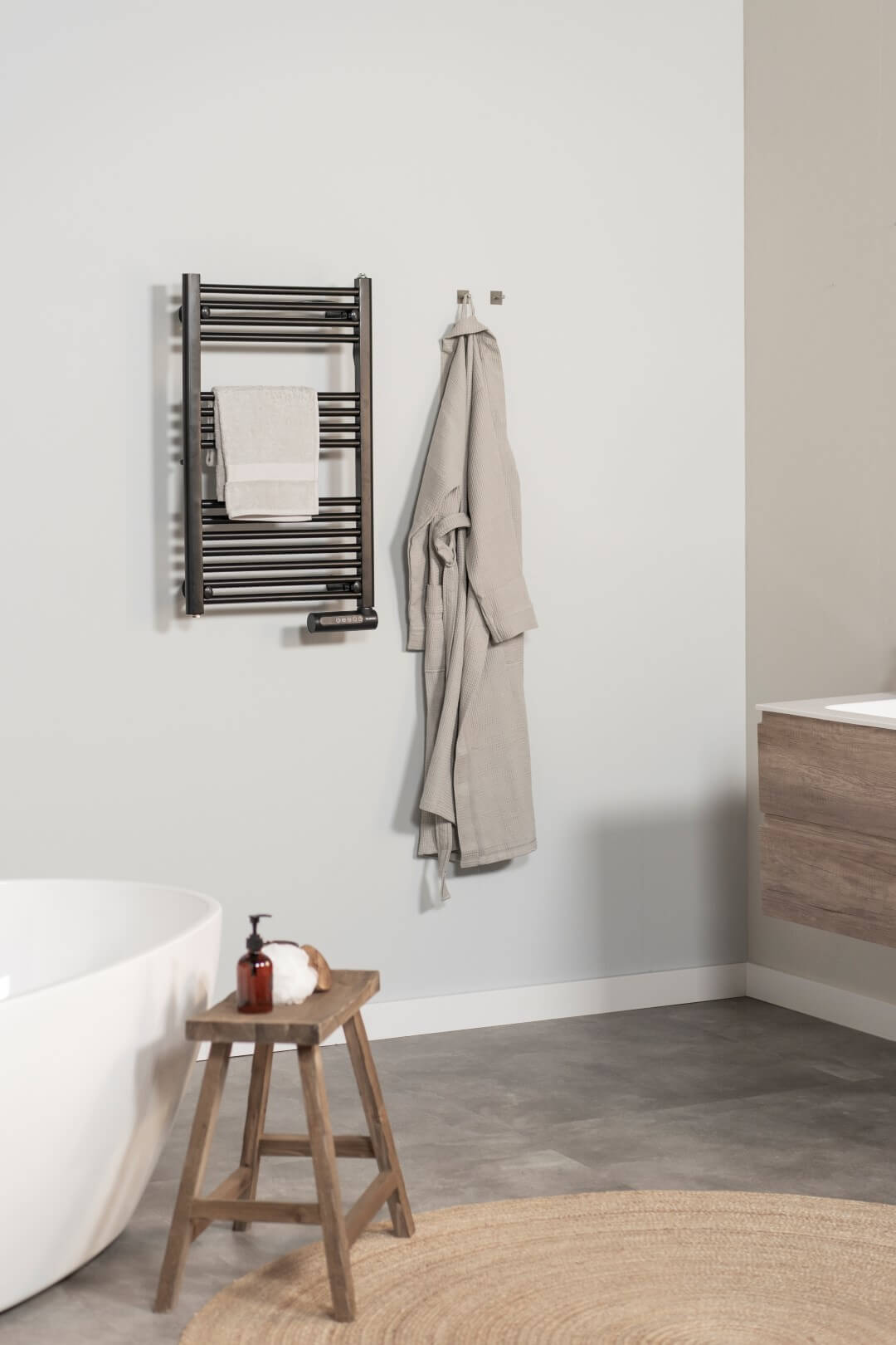 eurom black towel rails bathroom