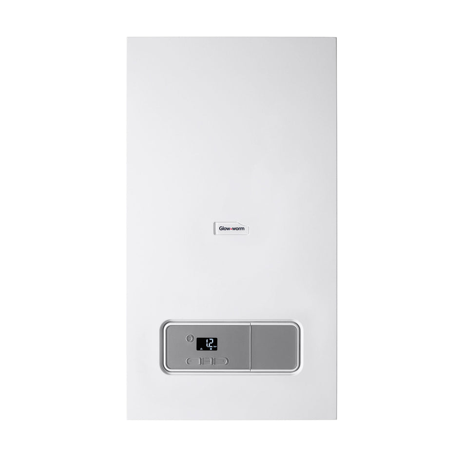 Gas System Boilers: Glow-Worm Energy7 compact design with digital display for efficient heating solutions.
