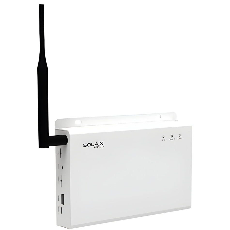 SOLAX wireless web interfaces device with antenna for network connectivity and user interface.
