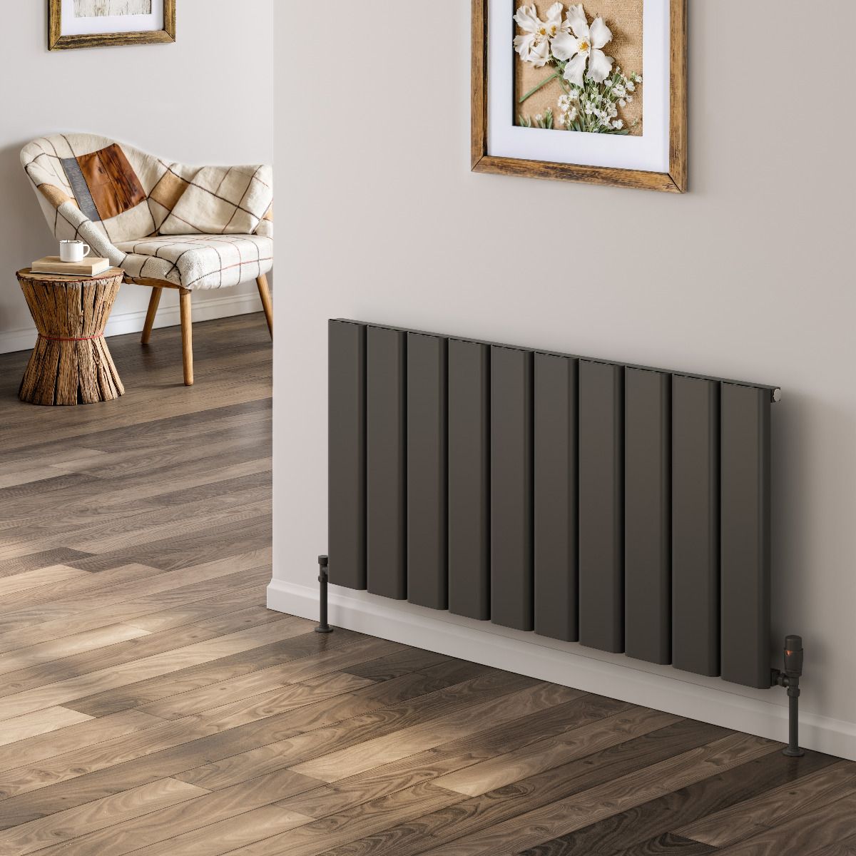 Anthracite Designer Radiators in living room