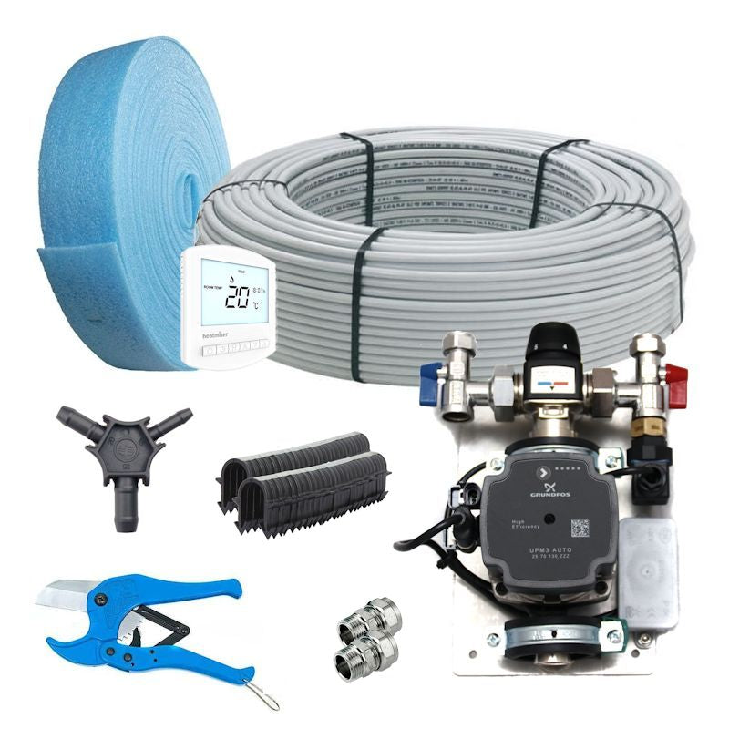 warm water underfloor heating single room kit