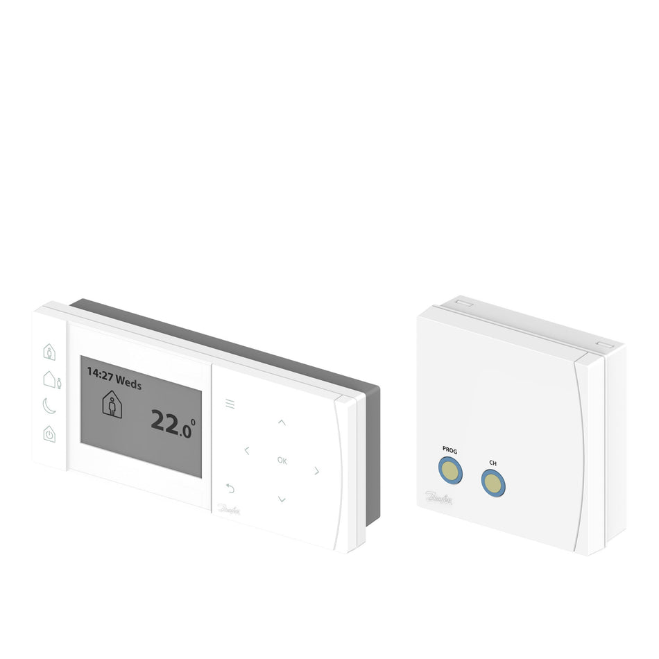Danfoss TPOneRF G Programmable Room Thermostat with RX1‑S V2 RF Receiver