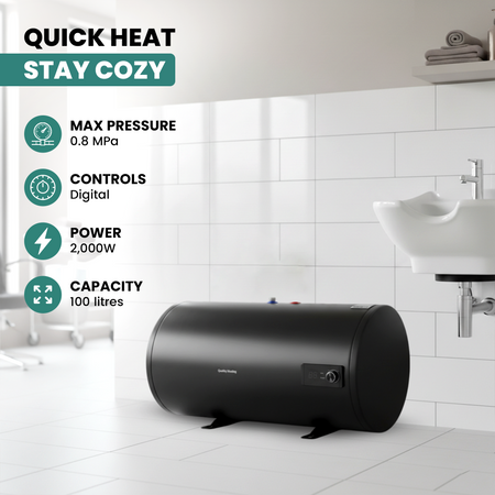 100 Litre QH Dual Horizontal Floor-Standing Electric Water Heater