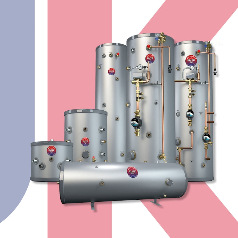 FlowCyl 170L Slimline Unvented High Quality Stainless Steel Heat Pump Cylinder