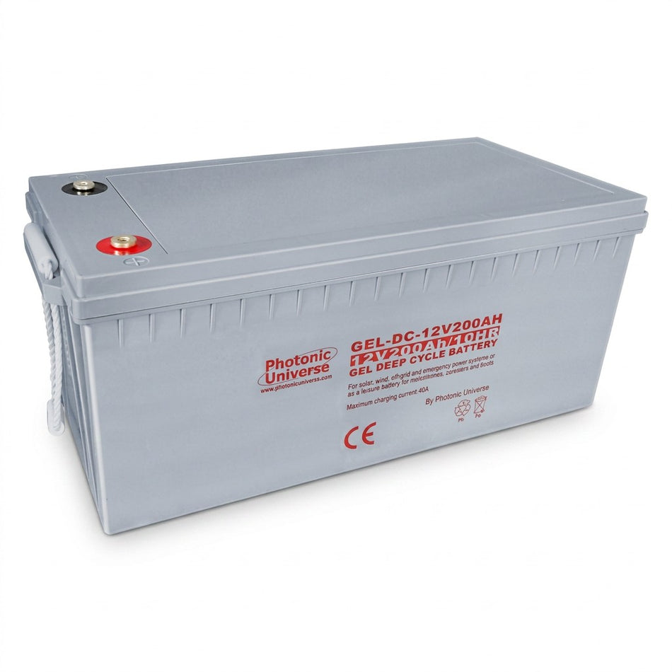 200Ah 12V Gel Deep Cycle Battery - Leisure Battery for Motorhomes, Caravans & Boats