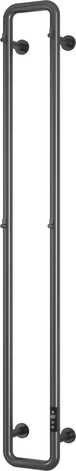 Reina Pelmo EPLOG Brushed Gun Metal Electric Towel Rail 200mm x 1500mm