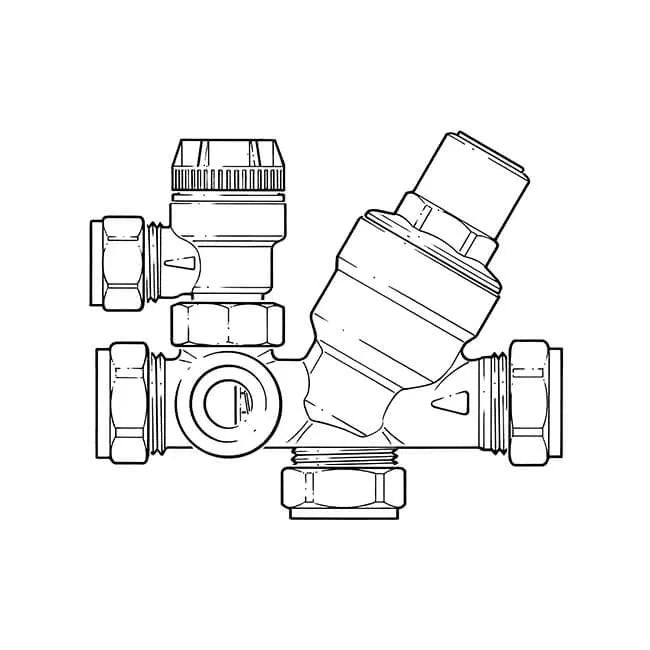 Unvented Group Multibloc Expansion Vessel Connection 22mm with 3Bar PRV and 6Bar SRV