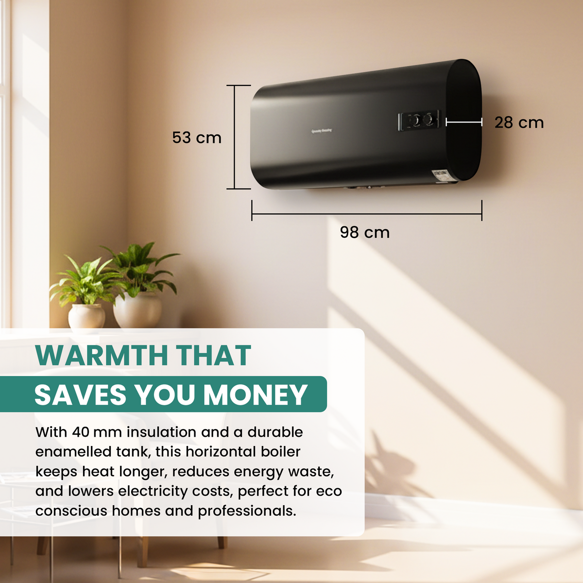 80 Litre QH Dual Horizontal Electric Electric Water Heater