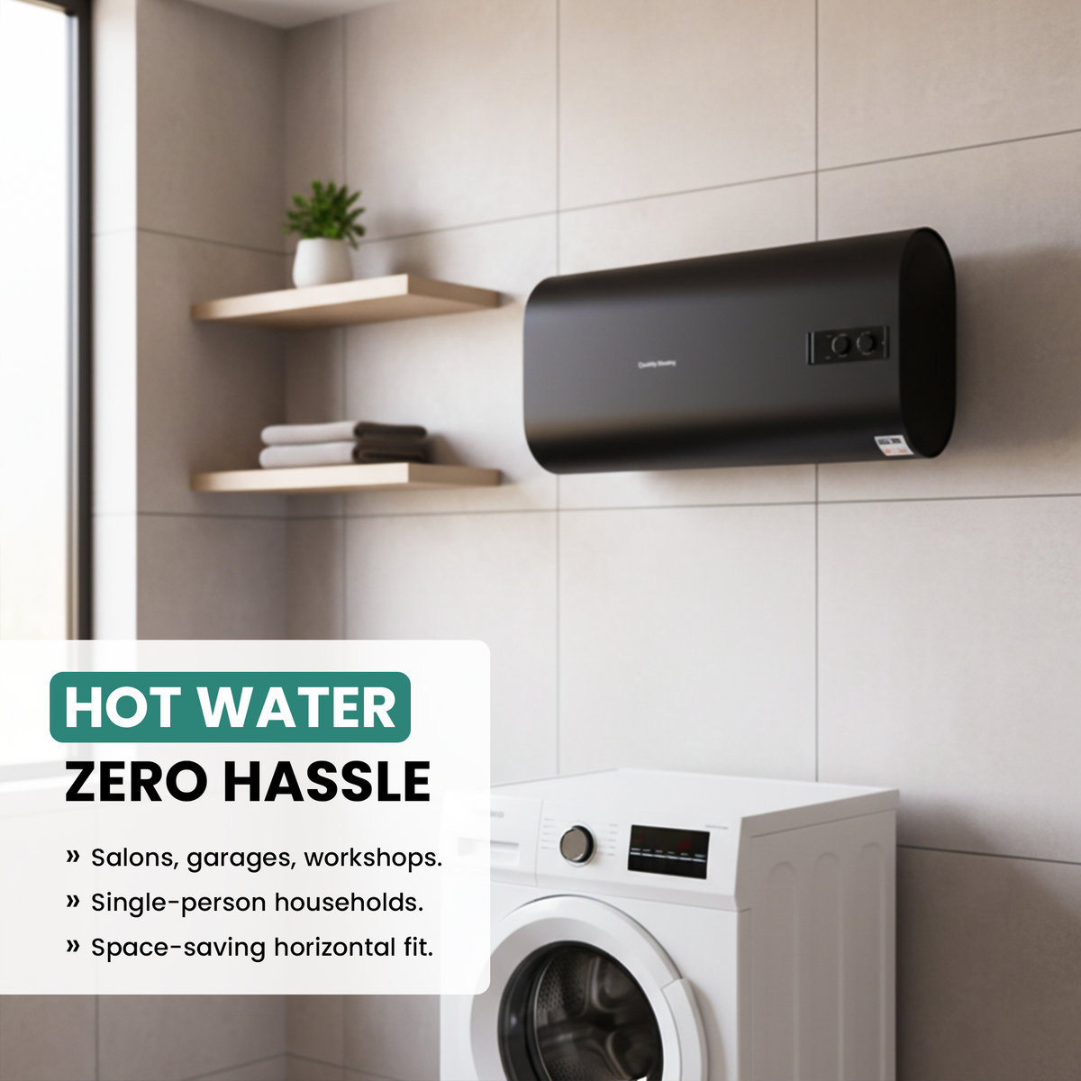 80 Litre QH Dual Horizontal Electric Electric Water Heater