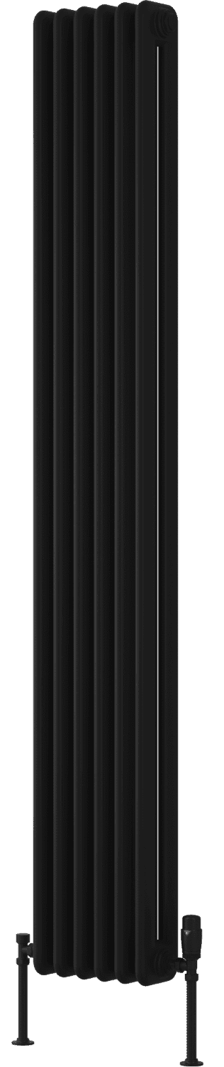 Reina Hedingham RND-HDM18028B Black Vertical Steel Radiator 285mm x 1800mm