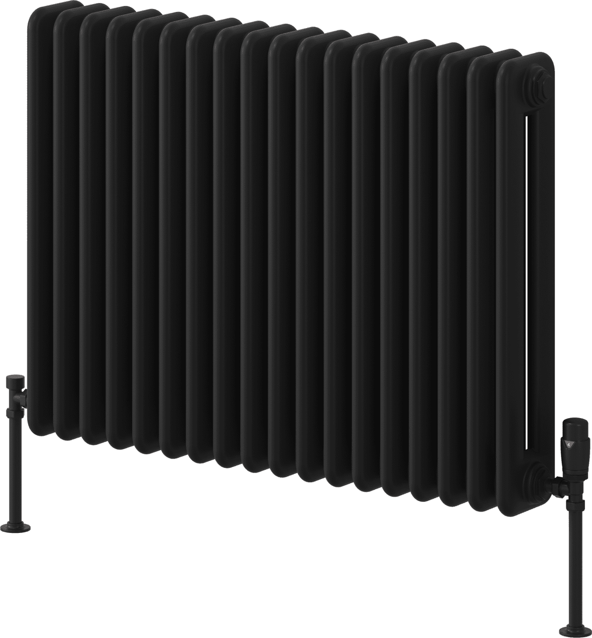 Reina Hedingham RND-HDM6082B Black Horizontal Steel Radiator 820mm x 600mm