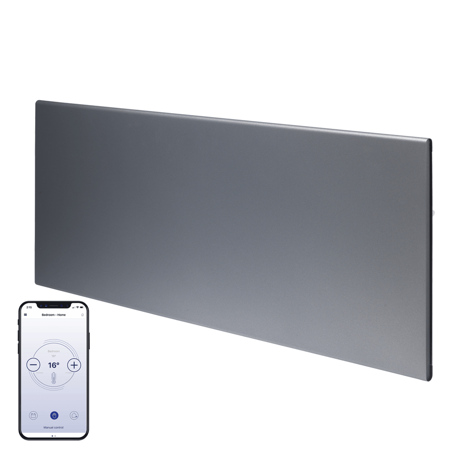 ADAX NEO Compact WIFI Modern Electric Convector Heater Lava Grey 2500 Watts