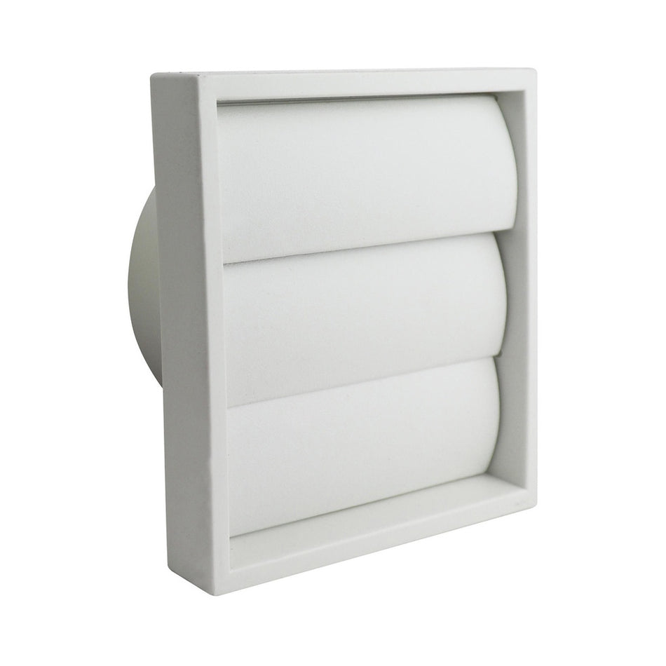 Airvent Wall Outlet Gravity Flap 100mm White