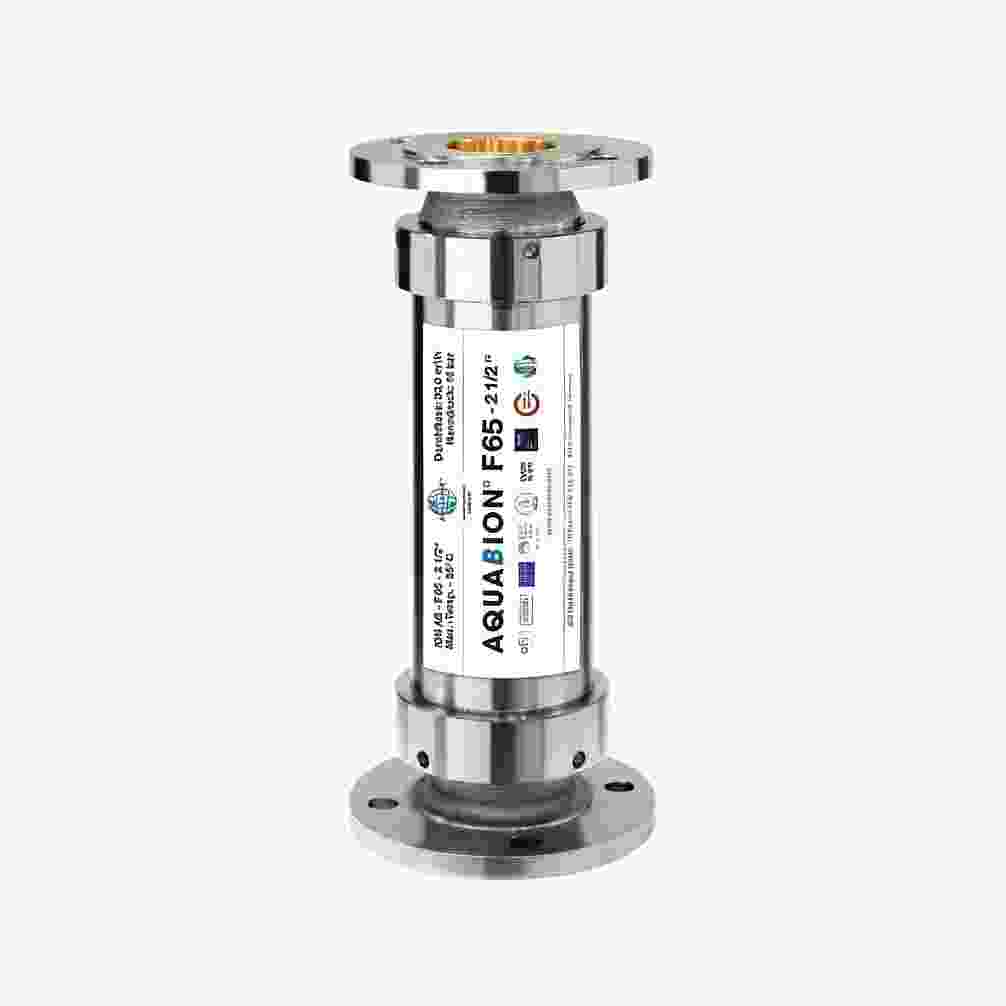 Aquabion F65 2.5 Inch Galvanic Water Conditioner Salt Free Limescale Prevention DN65 Flange