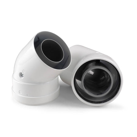 Ariston 45 Degree Coaxial Elbow Pack of 2 — 60/100mm SE Flue Bend Next Evo X 11 LPG 16 Natural Gas