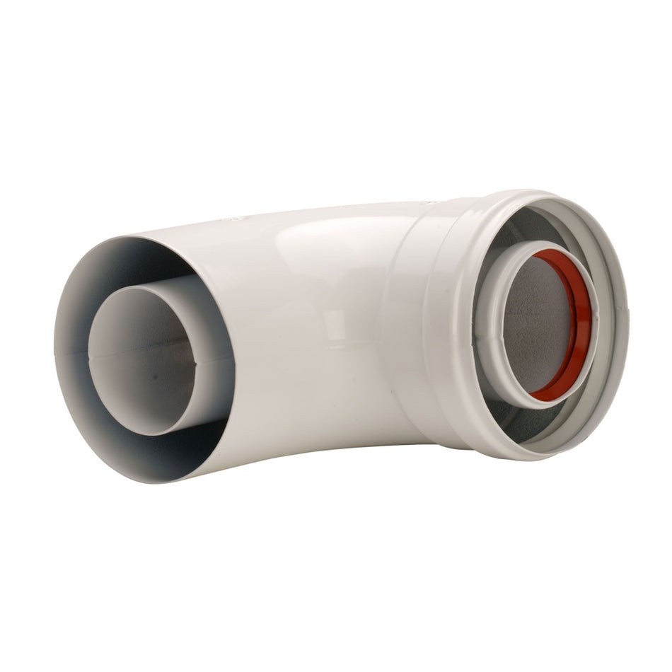 Ariston 100mm Coaxial Flue Elbow 90 Degree