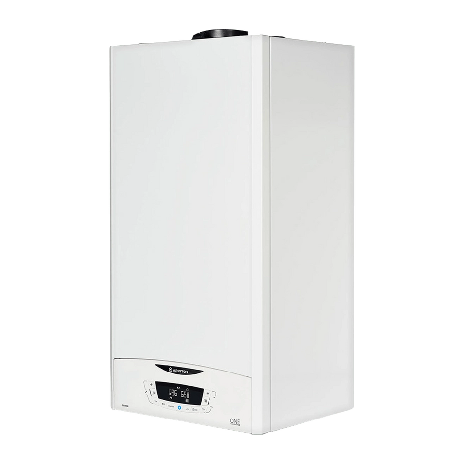 Ariston E-Combi ONE 24kW Condensing Combi Gas Boiler with Horizontal Flue Kit - ErP A Rated, Xtratech Heat Exchanger, 5-Year Warranty