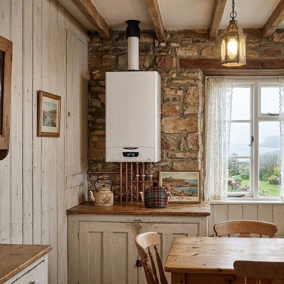 Ariston E-Combi ONE 30kW Combi Boiler with 100mm Vertical Flue Kit 3319235 – Holiday Home Static Caravan