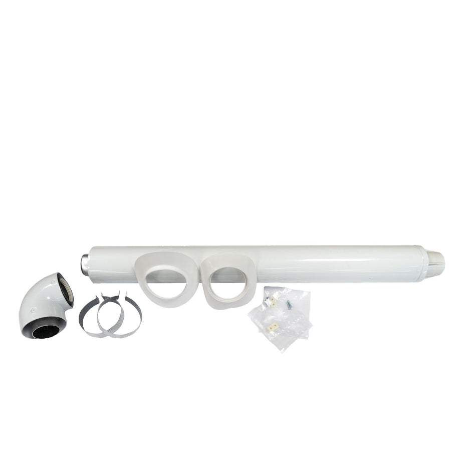Ariston Horizontal Flue Kit 60/100 SE 3319648 — Next Evo X Standard Coaxial Through-Wall Flue Stainless Steel 800mm