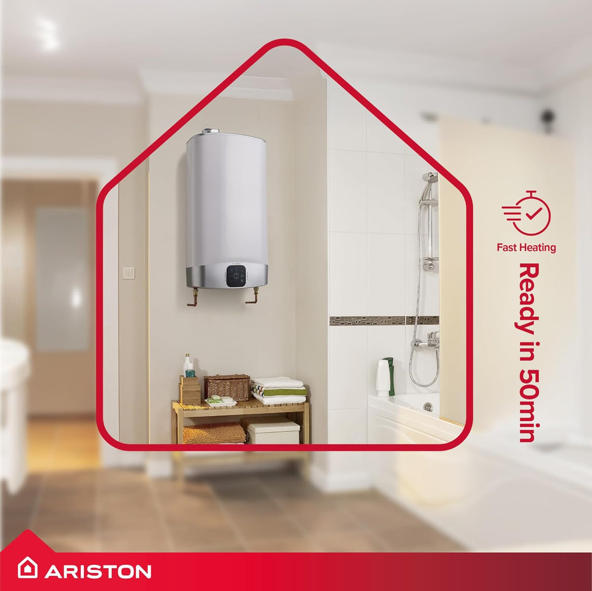 Ariston Velis Evo 80L 1.5kW Ultra-Slim Electric Water Heater & Unvented Kit