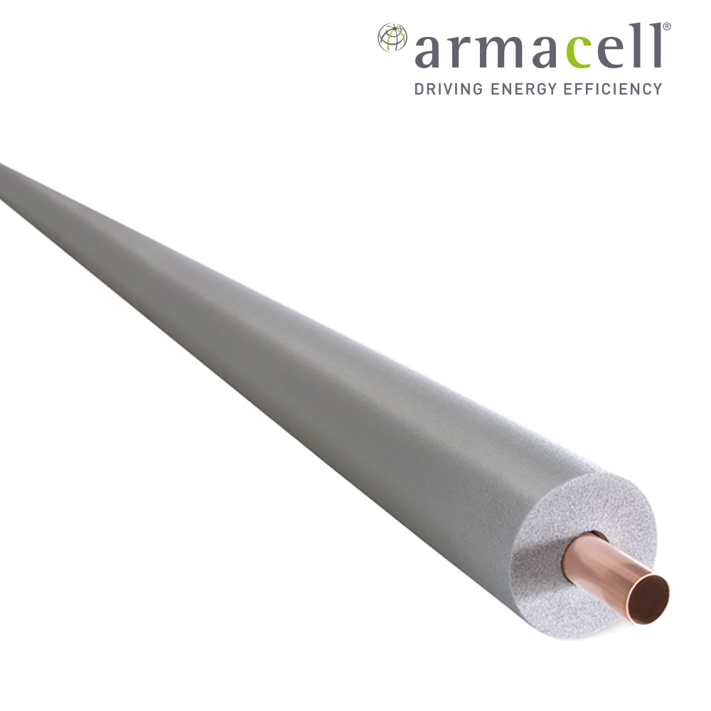 Armacell Tubolit DG Grey Polyethylene Pipe Insulation – 15mm, 22mm & 28mm – 9mm & 13mm Wall – 1m Lengths