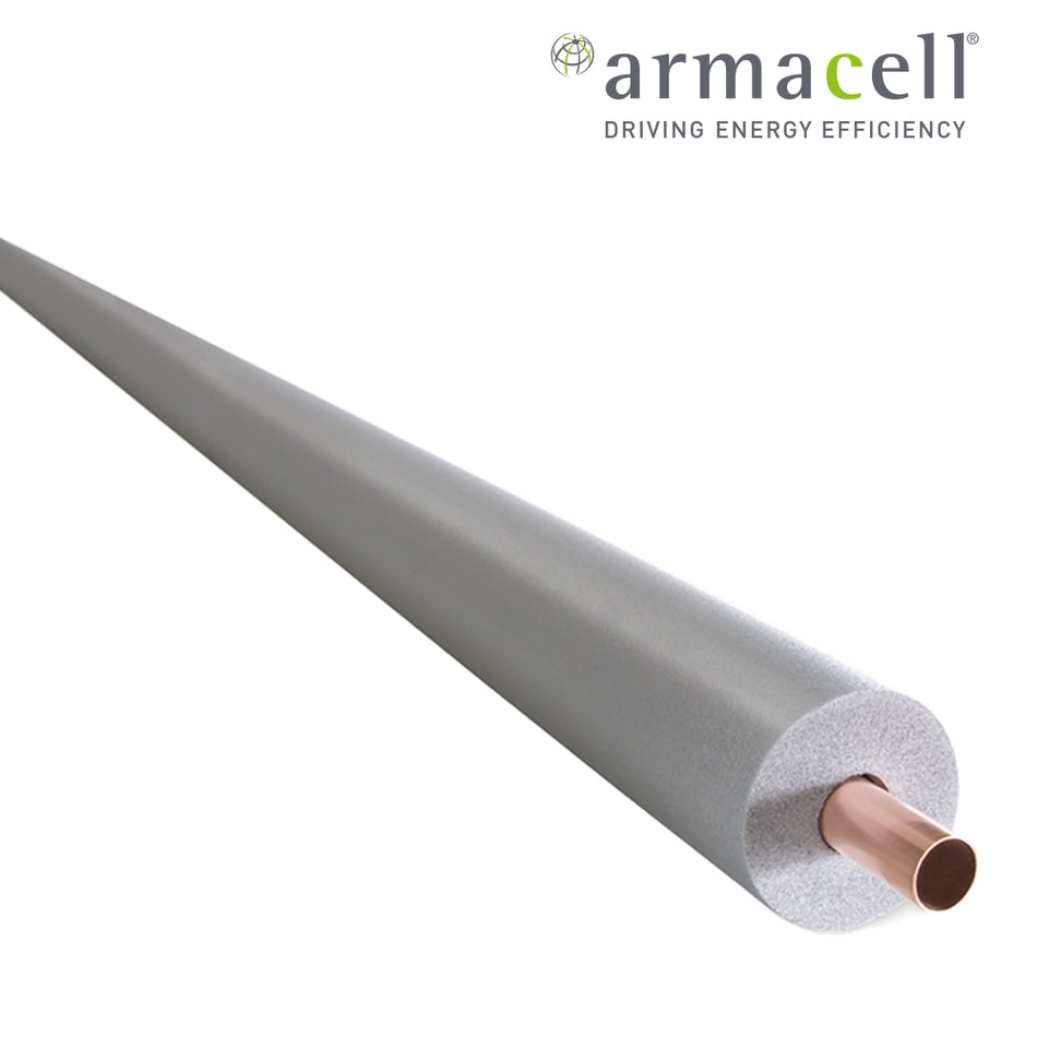 Armacell Tubolit DG Grey Polyethylene Pipe Insulation – 15mm, 22mm & 28mm – 9mm & 13mm Wall – 1m Lengths