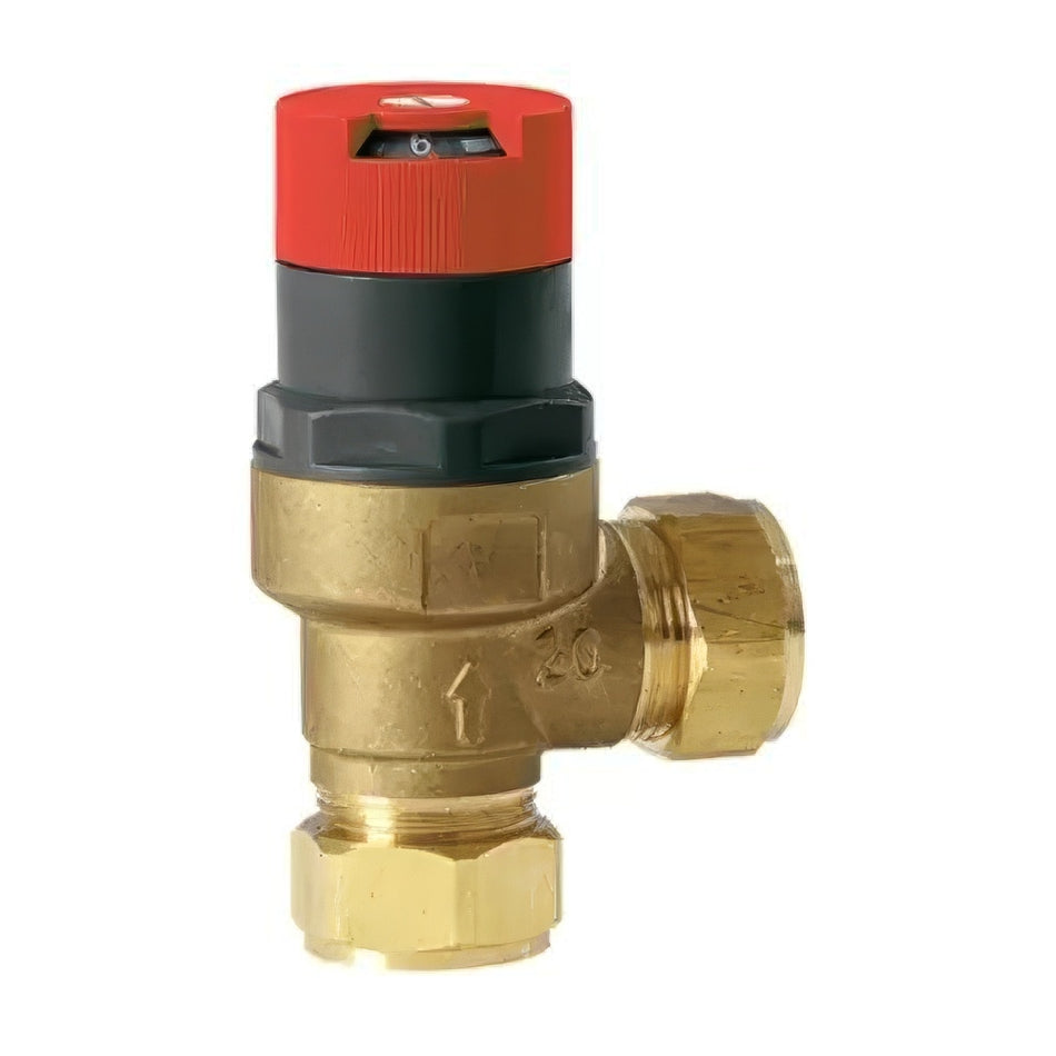 22mm Automatic Bypass Valve — Adjustable Differential Pressure Boiler Bypass TRV Heating Systems