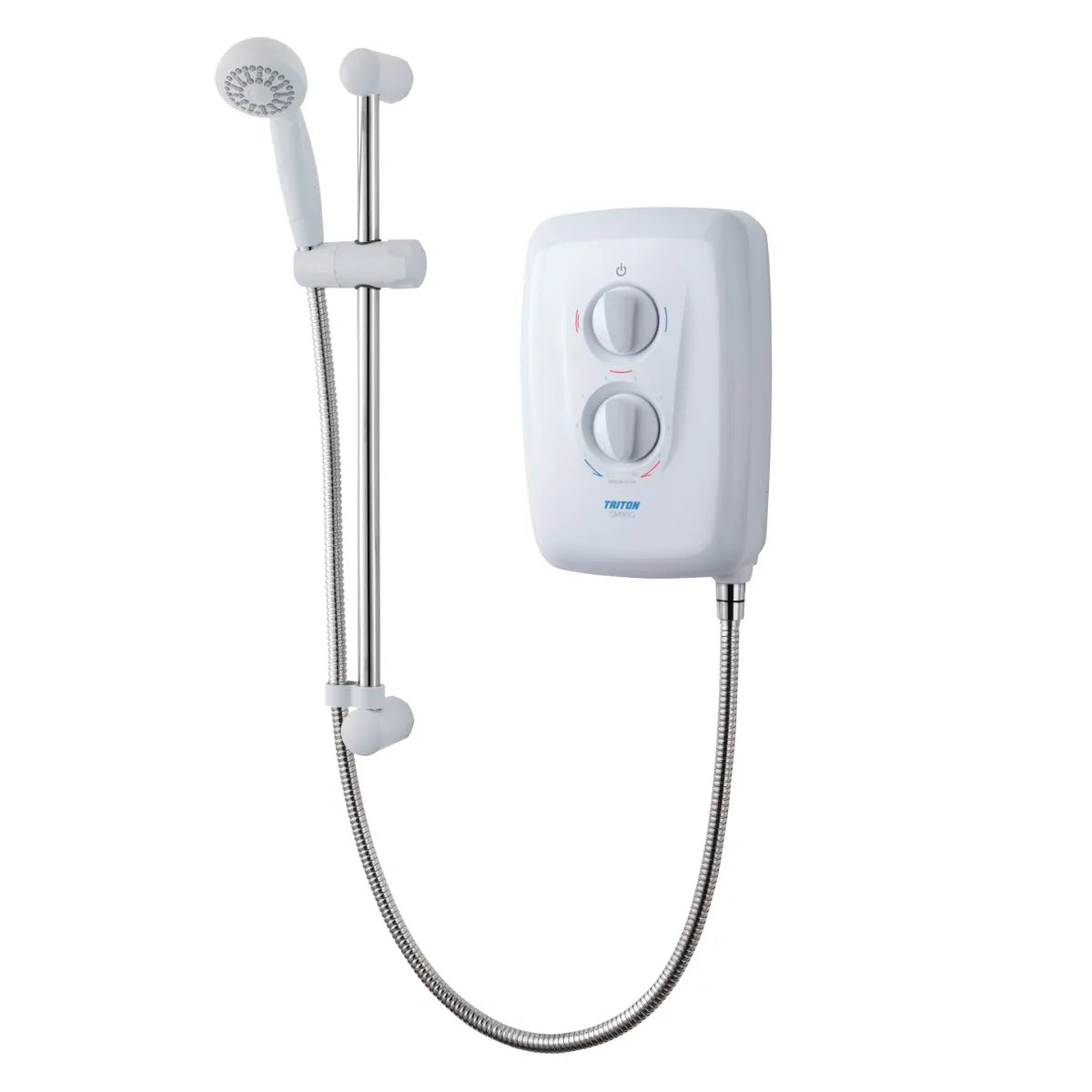 Triton Avena Instant Electric Shower – White/Chrome | 8.5kW or 9.5kW | Swivel-Fit