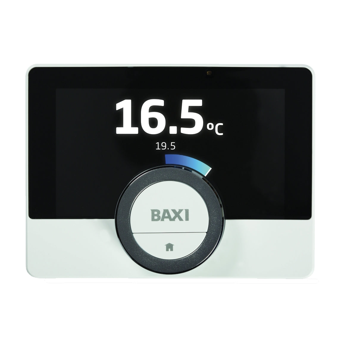 Digital thermostat with BAXI branding on a white background
