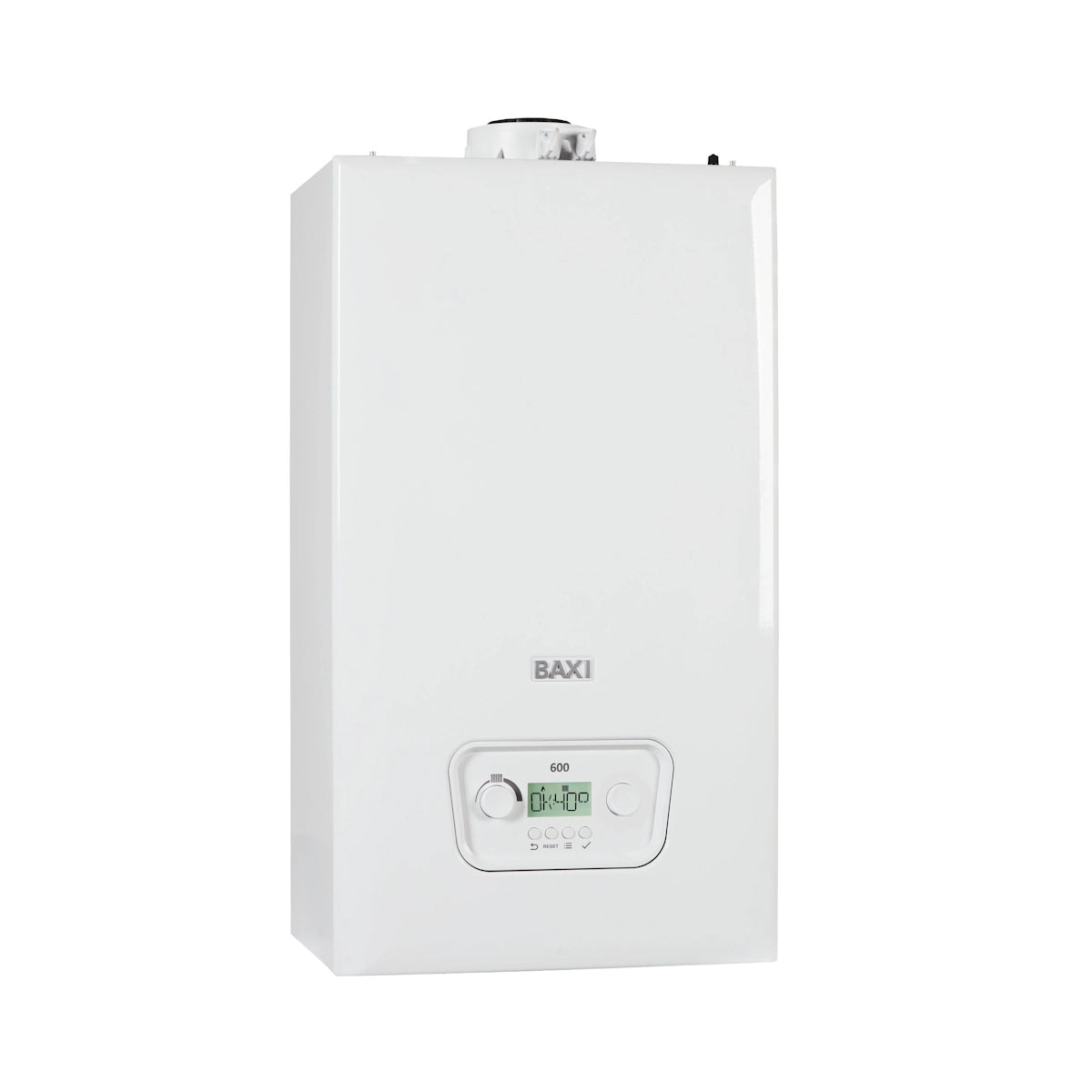 White Baxi boiler on a white background