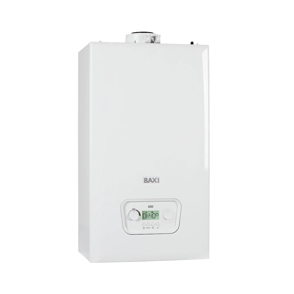 White Baxi boiler on a white background