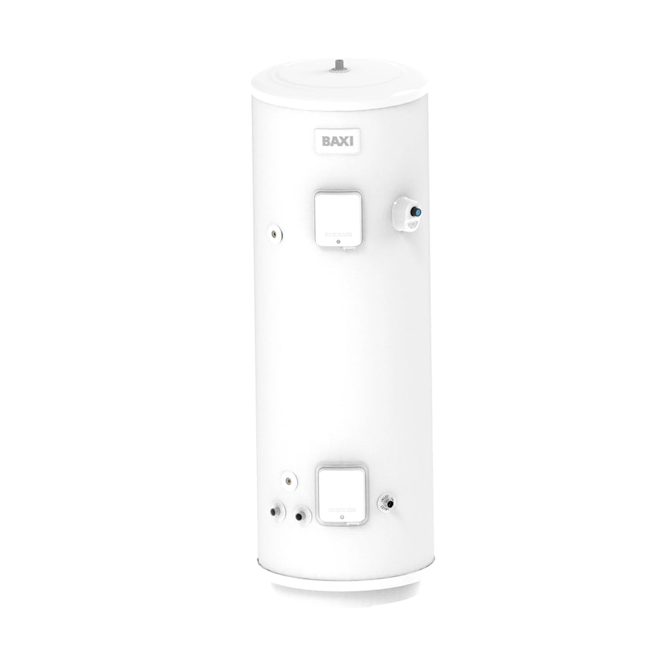 Baxi ASHP Cylinder 250L Stainless Steel Unvented Hot Water Cylinder for Air Source Heat Pumps