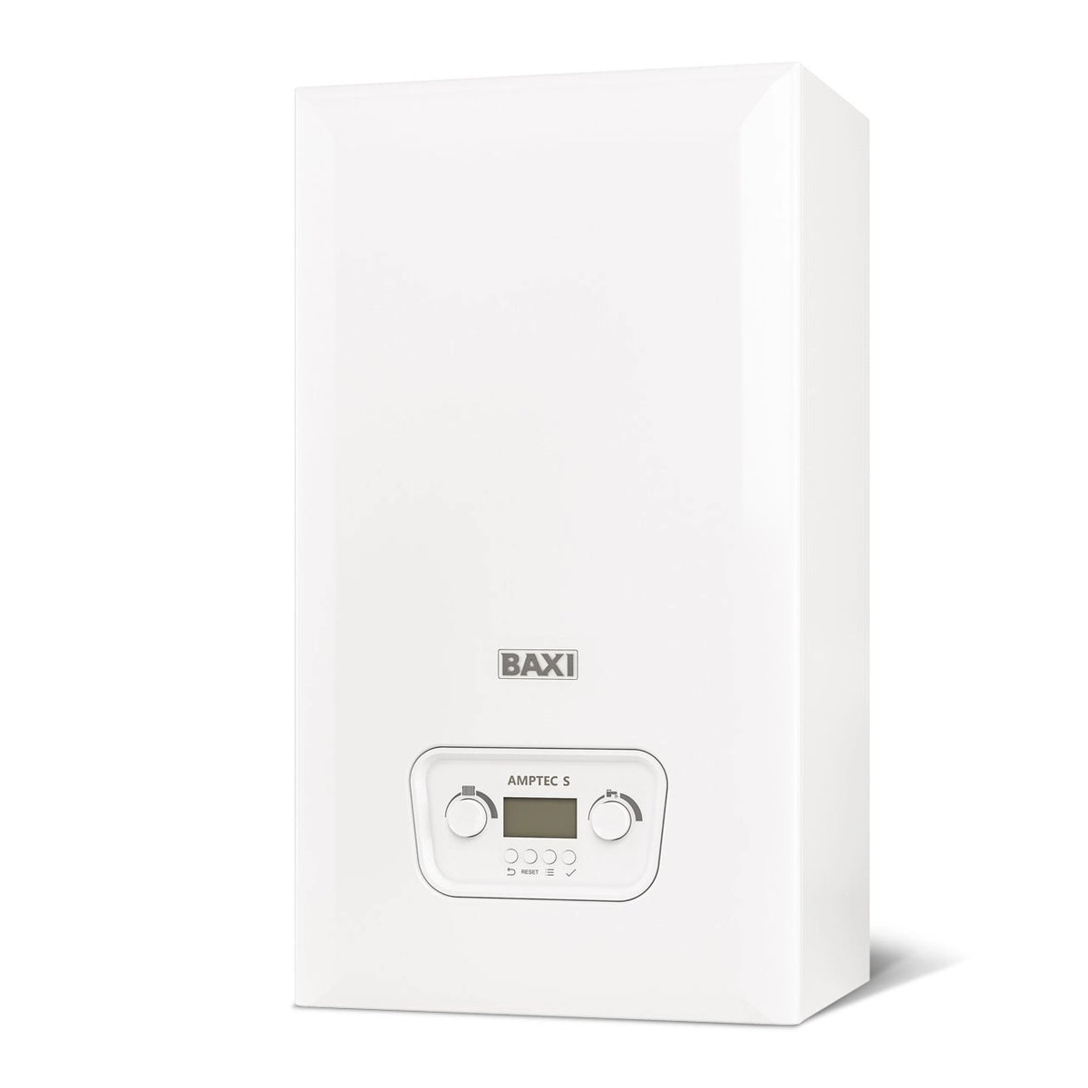 White Baxi Amptec S electric boileron a white background
