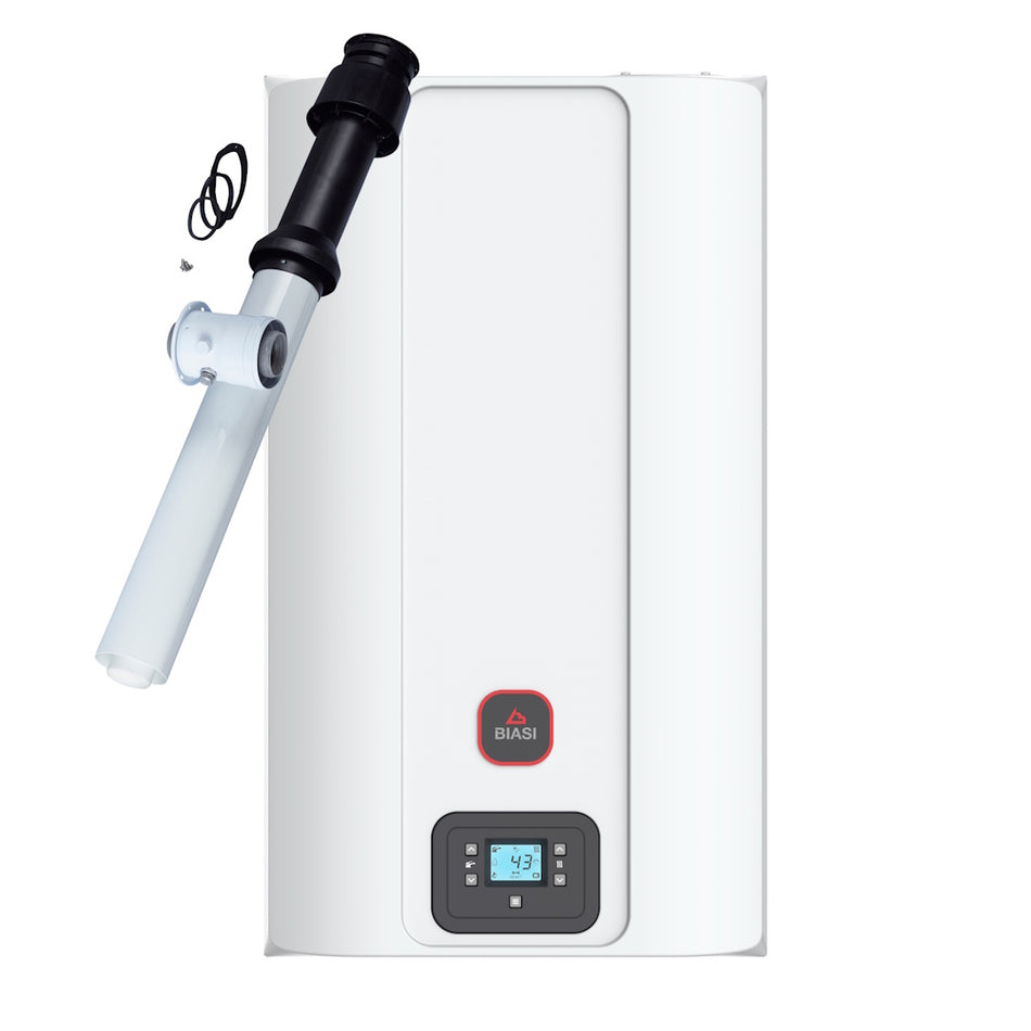 Biasi RinNova Adaptive 30S System Boiler 30kW with Vertical Flue Kit