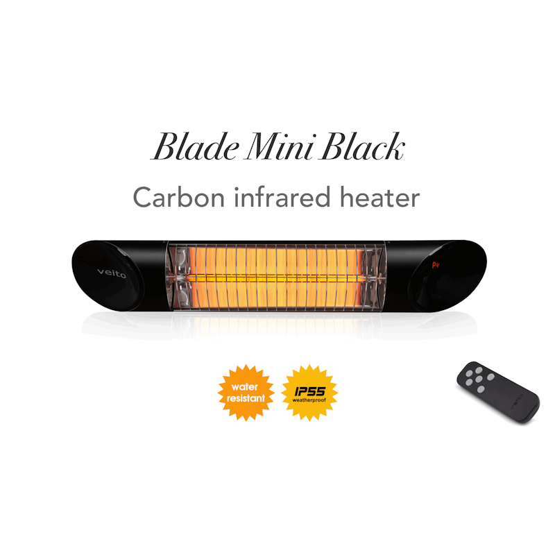 Veito Blade Mini Black Patio Carbon Infrared Heater