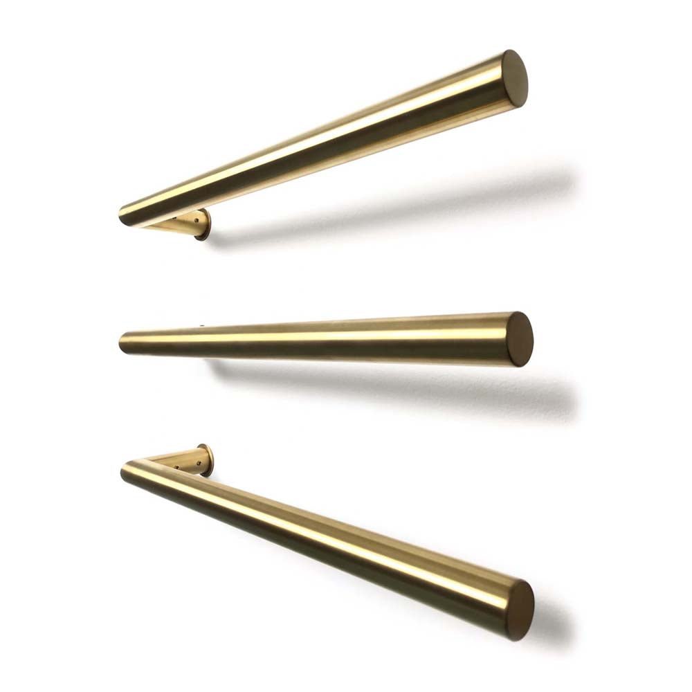 Electric Towel Bars 12V Single Round 500mm Various Finishes