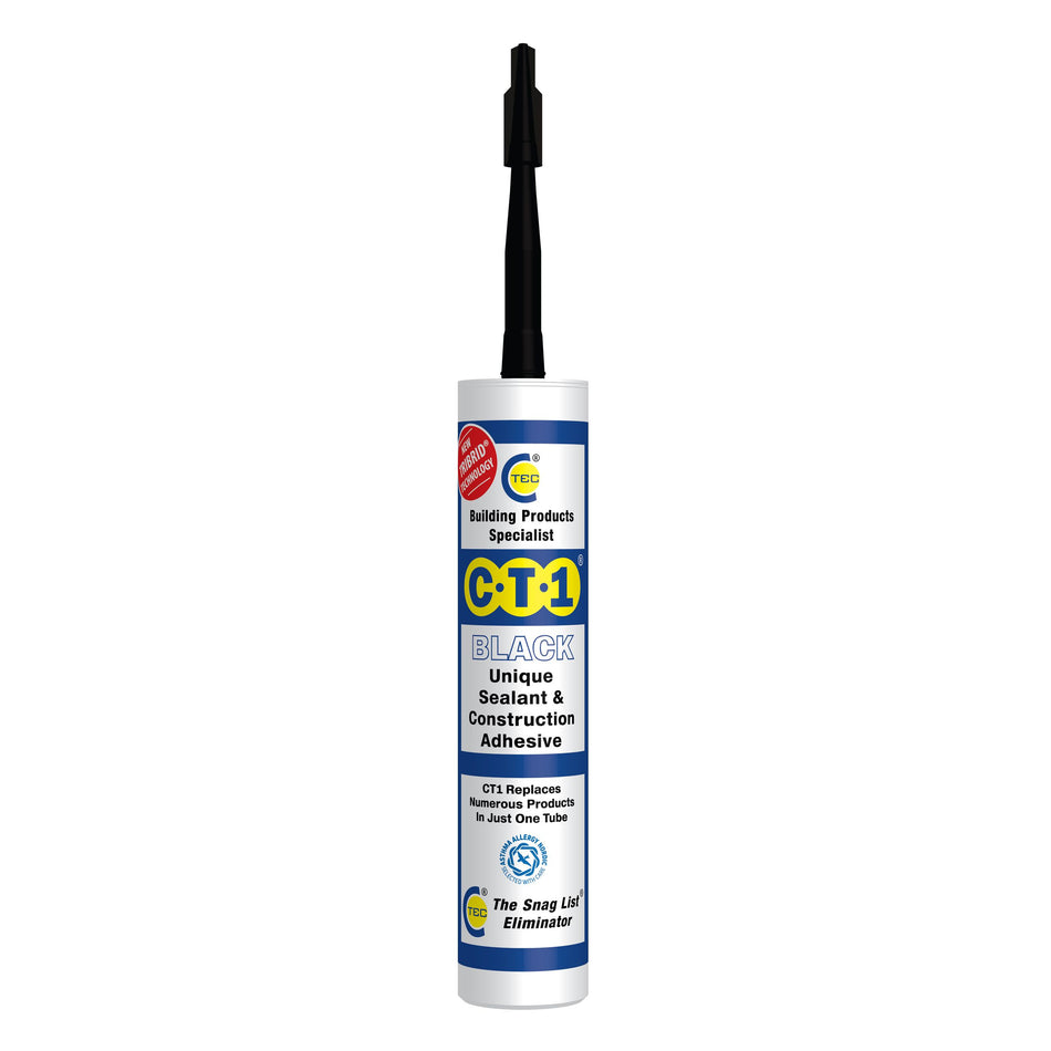 C-Tec CT1 TRIBRID Sealant and Construction Adhesive - 290ml Cartridge - Grey, Anthracite, Black