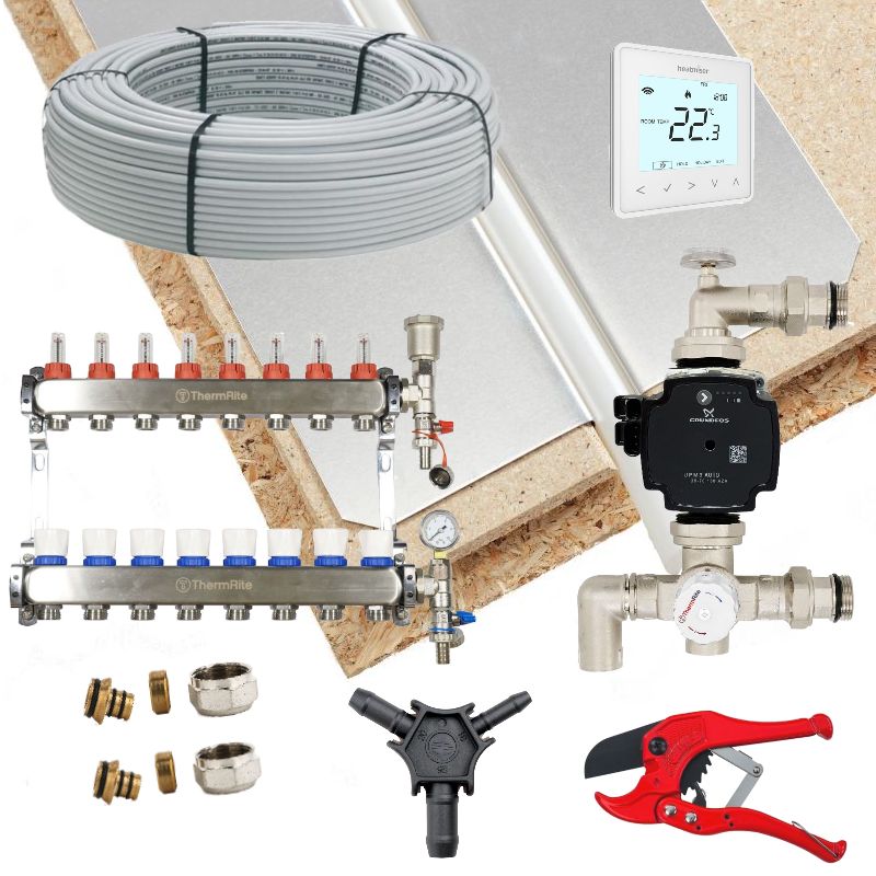 Joisted Floors Underfloor Heating System 144m²
