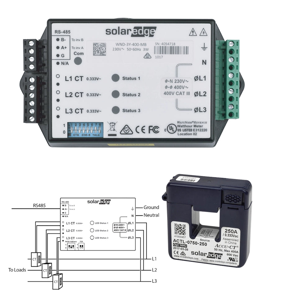 SolarEdge 230/400V Energy Meter with Modbus Connection