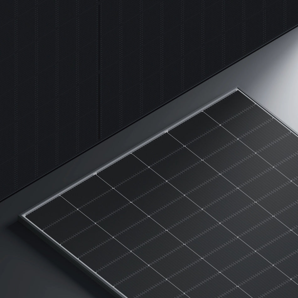 DMEGC Solar 595W Infinity 144 Cut Bi-Facial Dual Glass N-type Mono Solar Module - Silver Frame/White Backsheet