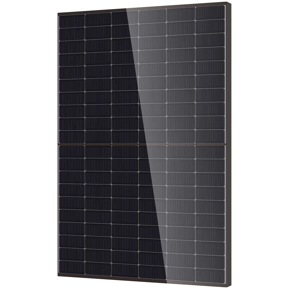 DMEGC Solar 500W Infinity RT 120 Cut Bi-Facial Dual Glass N-type Mono Solar Module - Black Frame/Transparent Backsheet